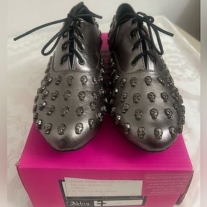 Abbey Dawn Skull Studded Loafers